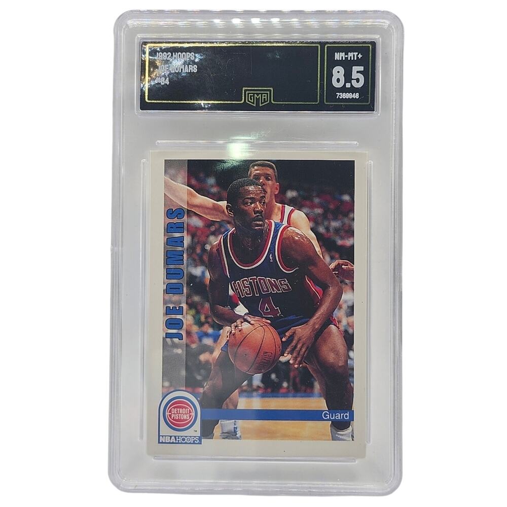 1992 Hoops Joe Dumars #64 Detroit Pistons GMA 8.5 NM-MT+ Hall Of Fame Guard HOF